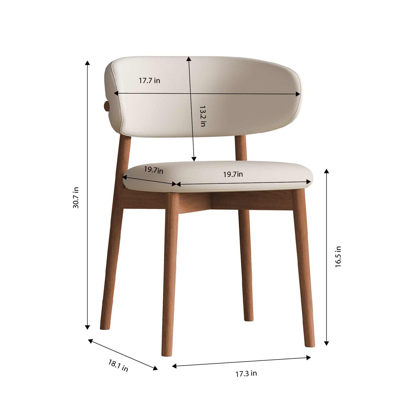 Dining Chairs For Dining Room (Set of 2) - White - Image 3