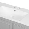 Contemporary Bathroom Vanity Cabinet, 4 Drawers & 1 Cabinet Door, Multipurpose Storage, Resin Integrated Sink, Adjustable Shelves, Solid Wood Frame With MDF - Gray - Image 16