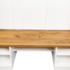 Farmhouse 4 In 1 Hall Tree With Wood Grain Bench And Top, Multifunctional Coat Rack With Hooks And Shell Handles, Mudroom Bench With Adjustable Shelves For Hallway, Living Room - White - Image 16