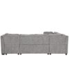 U-Shaped Sectional Sofa Pull Out Sofa Bed With Two USB Ports, Two Power Sockets, Three Back Pillows And A Storage Chaise For Living Room - Light Gray - Image 20