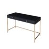 Ottey - High Gloss Writing Desk - Black / Gold - Image 2