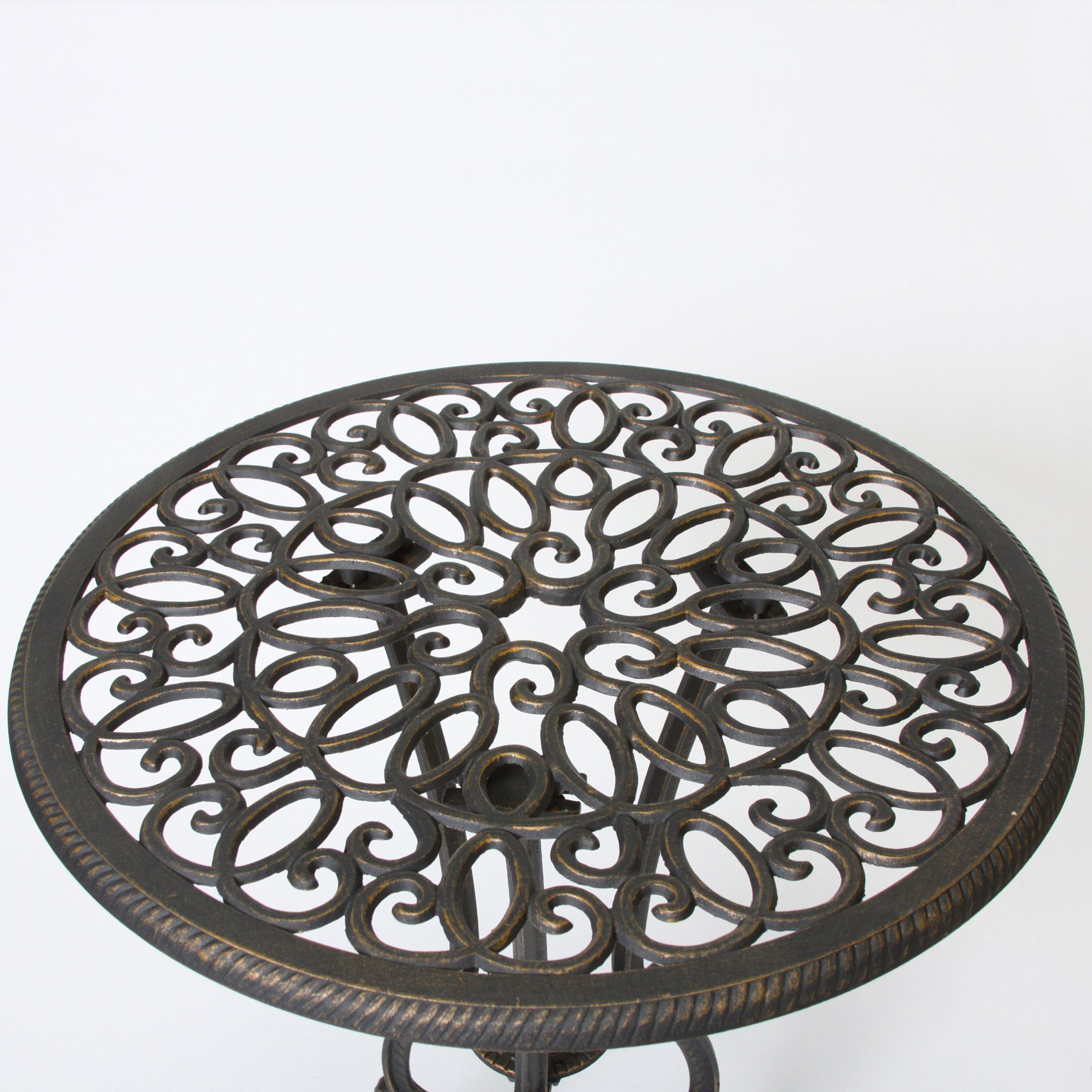 Thomas - 3 Pieces Cast Bistro Set - Black / Gold - Image 11