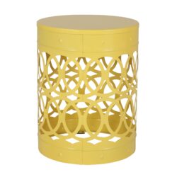 Outdoor Metal End Table Large - Yellow