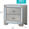 Contemporary Nightstand With Versatility - Silver Champagne - Image 6