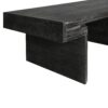 American Vintage Industrial Coffee Table, Premium Reclaimed Wood Texture, Double Tier Structure - Antique Black - Image 11