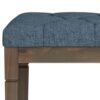 Waverly - Tufted Ottoman Bench - Denim Blue - Image 4