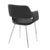 Margarite - Contemporary Dining / Chair (Set of 2) - Chrome / Black - Image 4