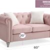 Cozy Contemporary Loveseat - Pink - Image 3