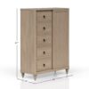 5 Drawer Door Chest - Sand - Image 3