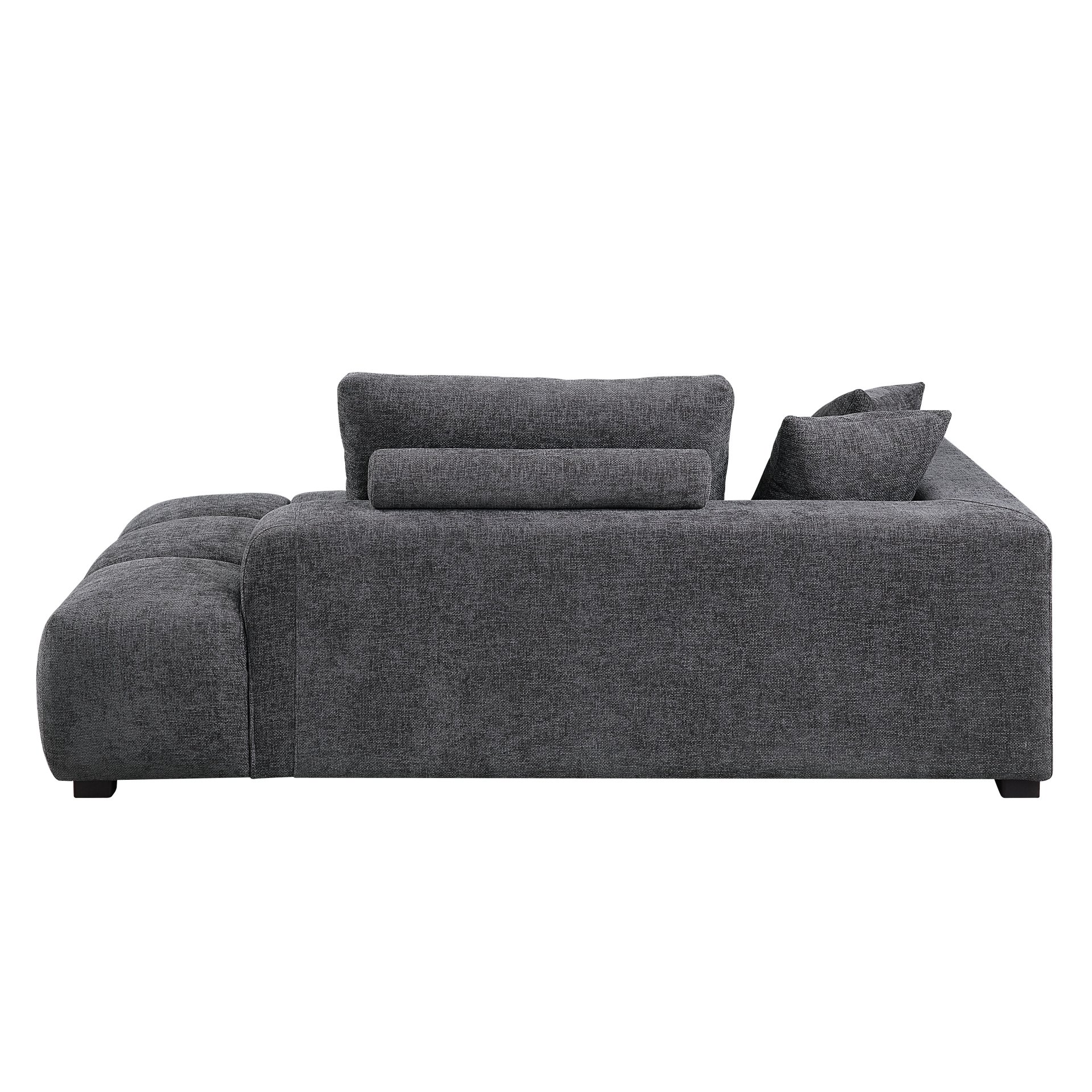 Chosen - Sectional Sofa With Toss Pillows With 2 Chaises With Ottoman - Gray - Image 14