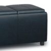 Avalon - Storage Ottoman - Distressed Dark Blue - Image 5