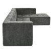 Modular Combination Living Room Sofa Set, Modern Minimalist Sofa, Living Room Upholstered Sofa Bed, Bedroom, 2 Pieces Computer Free Combination, L - Shaped - Black Gray - Image 16