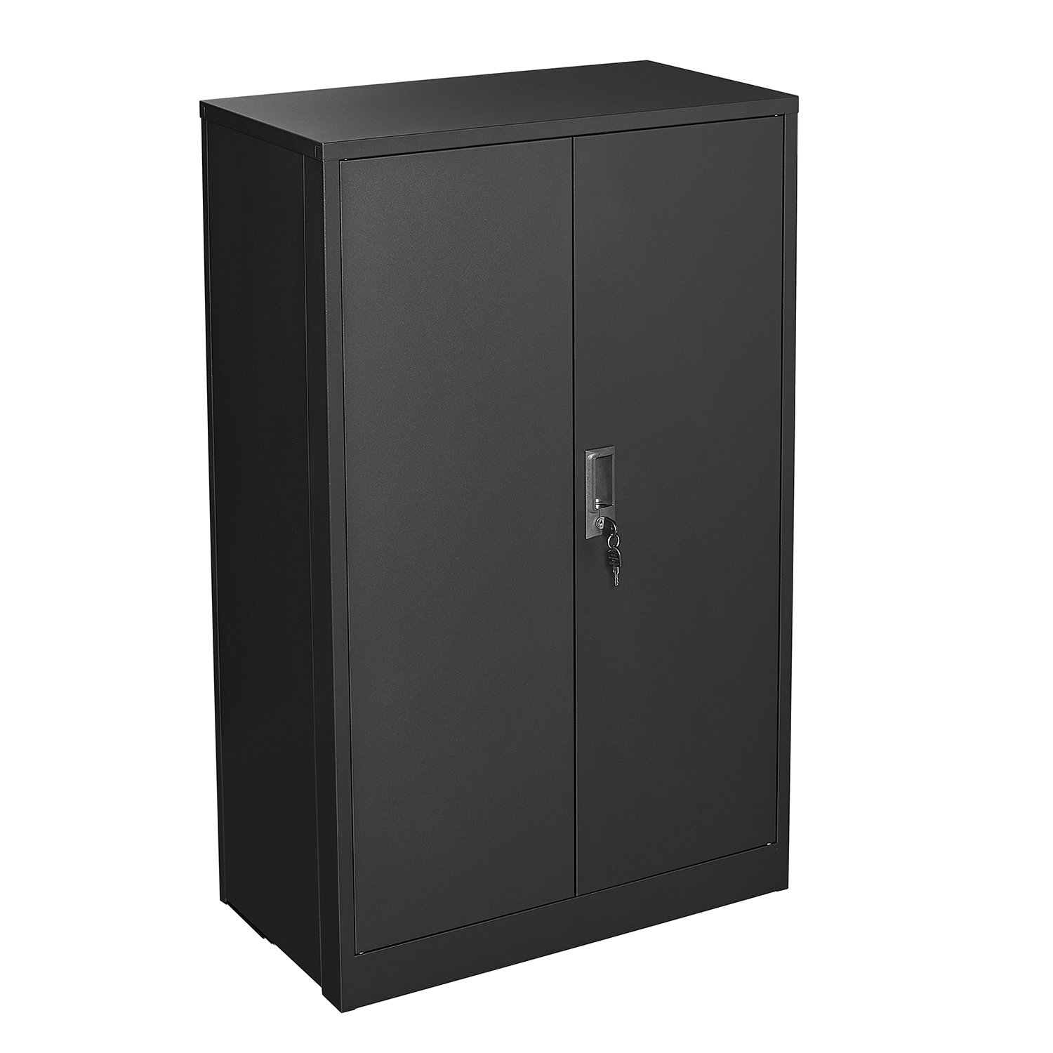 Metal Storage Cabinet With Locking Doors And Adjustable Shelf, Folding Filing Storage Cabinet, Folding Storage Locker Cabinet For Home Office, School, Garage - Black - Image 23