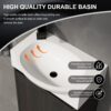 Modern 16" Bathroom Vanity Sink Combo With Ceramic Sink And Cabinet For Small Spaces - Black - Image 9