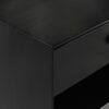 Mid-Century Modern Single Drawer Solid Wood Nightstand - Black - Image 3