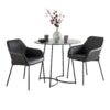 Cece Daniella - 3 Piece Contemporary Dining Set - Black / Clear / Black - Image 2