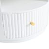 Cloud - Coffee Table, Irregular Shape Coffee Table With 1 Dreawer And Shelf For Living Room - White - Image 14