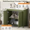 36" Bathroom Vanity Organizer With Sink, Storage Cabinet - Olive Green - Image 8