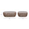 Willow - Oval Woven Patio Coffee Table, Wicker Frame - Wheat Beige / Golden Brown - Image 8