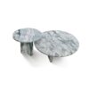 Luxury Natural Marble Coffee Table Set With Metal Base For Living Room - Blue / Gray - Image 4