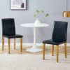 Modern Dining Chairs (Set of 2) With And en Metal Legs - Black / Gold - Image 10
