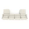 Elegant Four Seater Sofa With Movable Ottoman And Lumbar Pillow Frame Ergonomic Design - Beige - Image 23