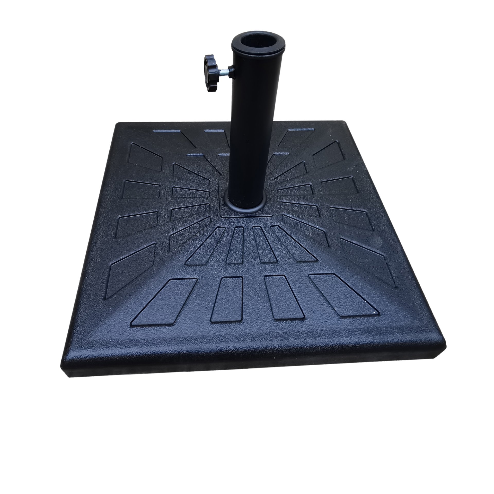 42 Pound Square Resin Umbrella Base - Black - Image 5