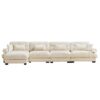 Modern L Shaped Sectional Cloud Sofa With Convertible Deep 4 Seater Design - Cream - Image 11