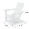 Enigmara - Outdoor High Density Resin Adirondack Chair - White - Image 3