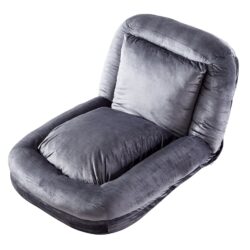 Contemporary Folding Sofa Chair With Adjustable Positions For Gaming And Relaxation - Gray