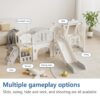 Versatile Toddler Slide With 11 - 1 Activity Center - Gray / Ivory - Image 5