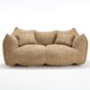 Comfortable Dual Beanbag Chair With High Resilience Foam Core For 2 People In Coffee - Coffee - Image 24