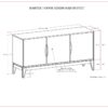 Harper - 3 Door Sideboard Buffet / Storage Cabinet - Walnut Brown - Image 15