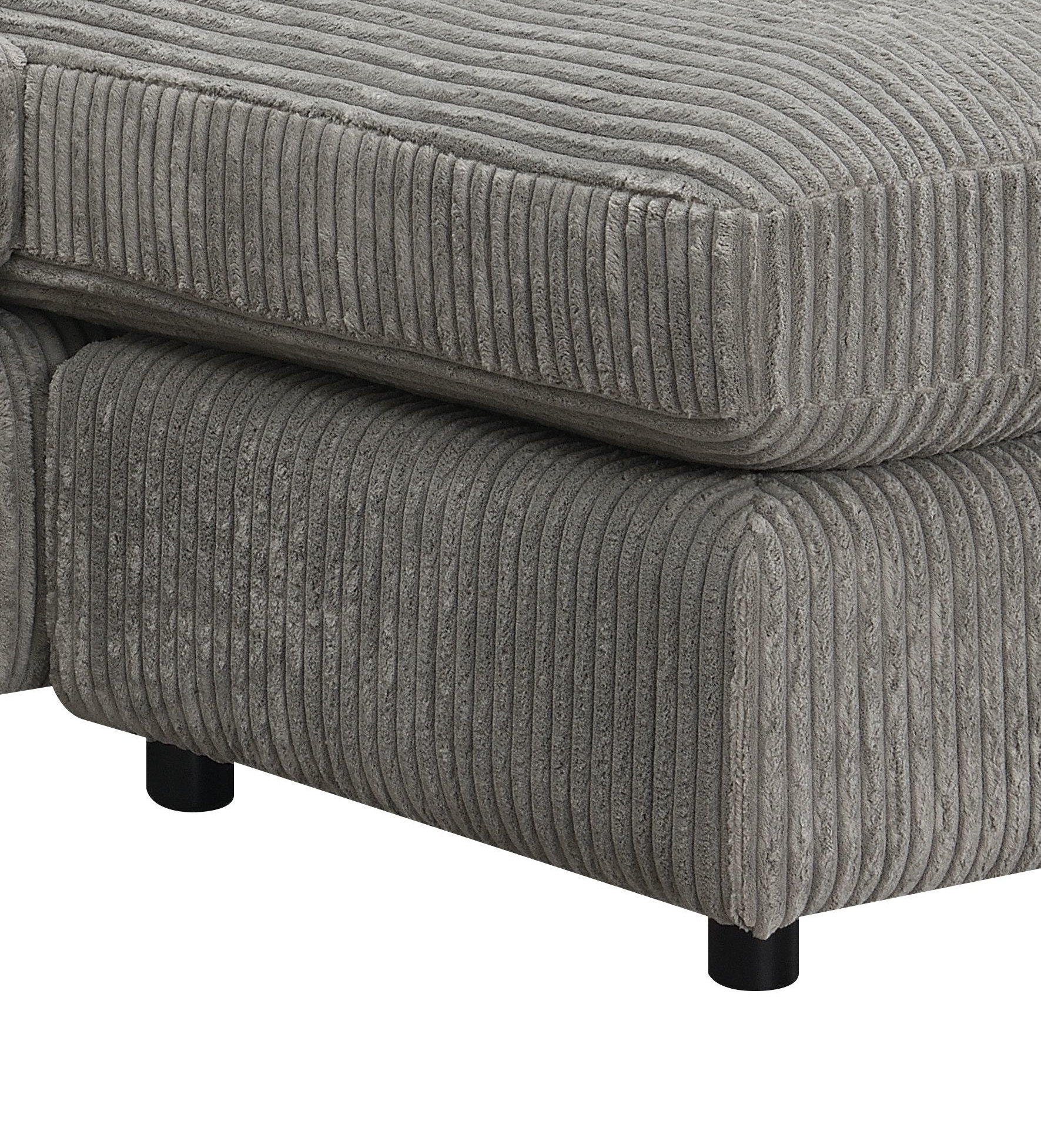 Tavia - Reversible Sectional Sofa With 6 Pillows - Gray - Image 3