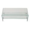 Modern Tempered Glass TV Stand With Shelf And Open Back Design - Clear - Image 10