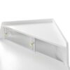 Modern Corner Makeup Vanity Desk With Large Storage, LED Mirror & Stool, Adjustable Brightness, Space Saving - White - Image 12