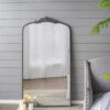 Full Length Mirror, Arched Mirror Hanging Or Leaning Against Wall, Large Mirror For Living Room - Black - Image 5