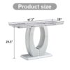 Modern Minimalist Light Rectangular Counter Bar Table For Bedroom Balcony Office - Light Gray - Image 3