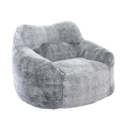 Beanbag Chair, Beanbag Sofa Chair With Armrests Stuffed High Density Foam, Lazy Sofa Comfy Chairs Beanbag Chair For Adults In Living Room, Bedroom Reading - Dark Gray
