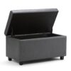 Darcy - Storage Ottoman Bench - Stone Gray - Image 2