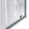 Glossy Framed Mirror For Bathroom Rectangular Wall Bathroom Mirror Metal Frame Farmhouse Mirror Large Decorative Square Corner Rectangle Mirror (Horizontal & Vertical) - Brushed Silver - Image 10