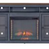 Americana - 66 In Fireplace TV Stand For TVs Up To 80" - Blue - Image 6