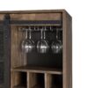 Treju Obscure - Glass, Rustic Wine Cabinet - Black / Oak - Image 4