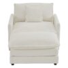 Modern Sofa Modular Sofa Couch Upholstered Corduroy, L - Shape Sectional Sofa With Side Storage Pockets For Living Room - Beige - Image 12