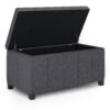 Dover - Storage Ottoman Bench - Slate Gray - Image 2