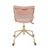 Tania - Contemporary Task Chair - Gold / Pink - Image 4