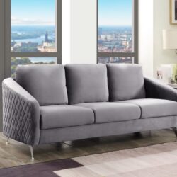 Sofia - Velvet Modern Chic Sofa Couch - Gray