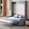 Full Size Murphy Wall Bed With Cushion - Gray - Image 13