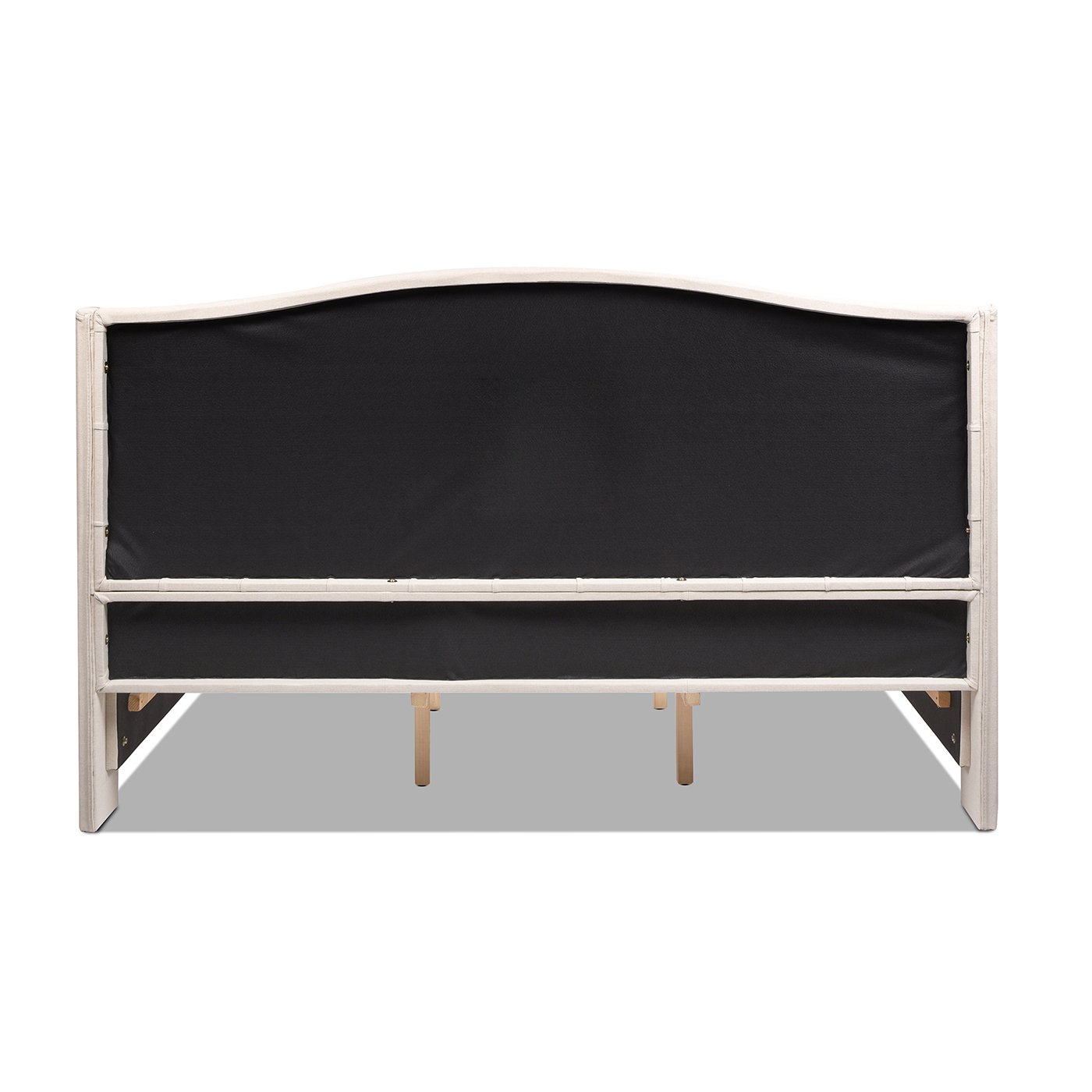 Fontana - King Wingback Upholstered Platform Bed Frame - Sky Neutral Beige - Image 12