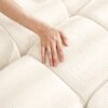 Modern Ergonomic Single Seater Sofa With Ottoman, High Resilience Support - White - Image 17